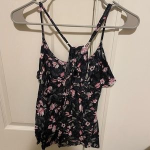 AE Floral Ruffle Tank